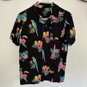 Parrot Pineapple Aloha Tropical Print Shirt